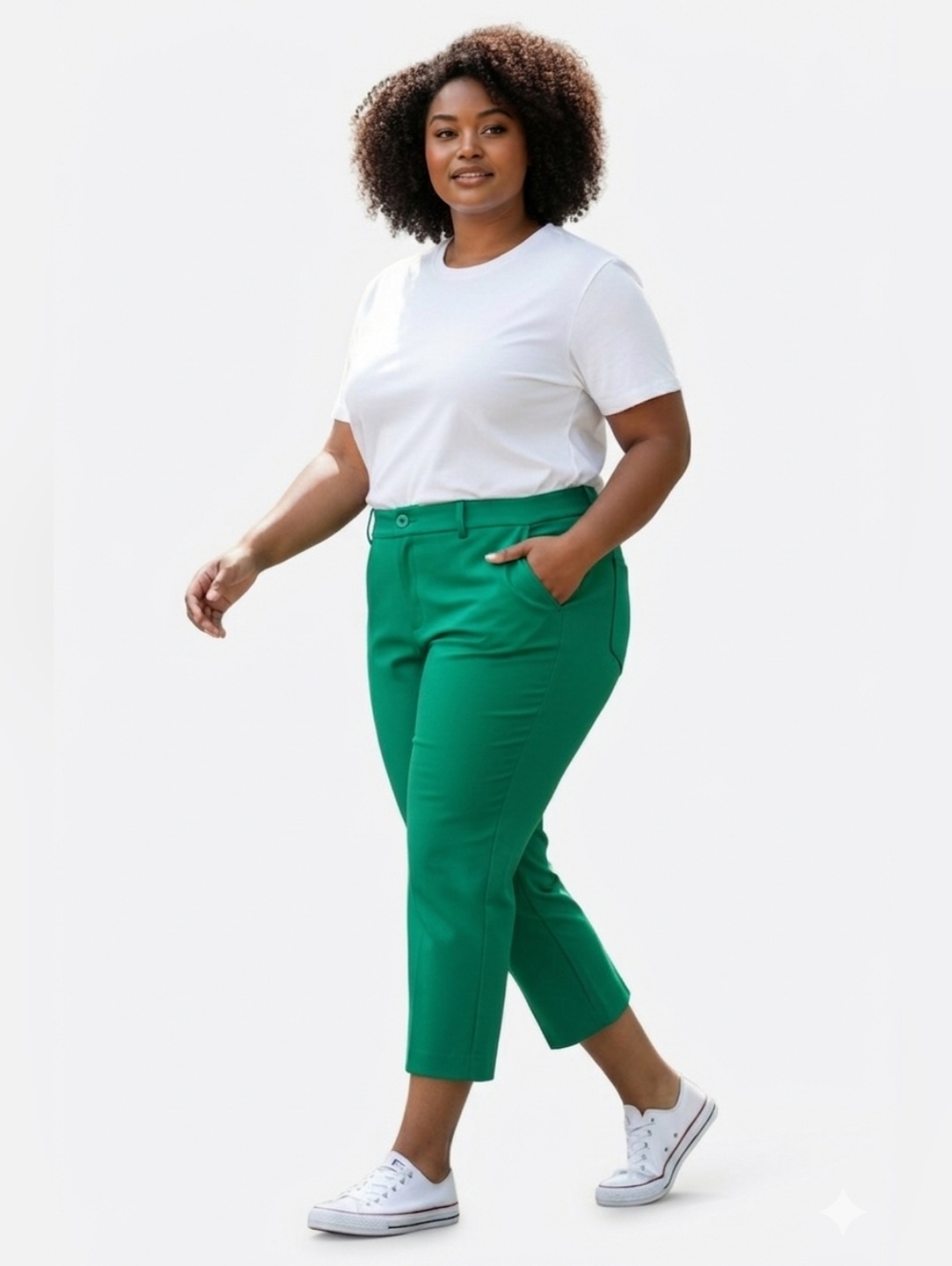 NWT Torrid Plus Size Kelly Green Cropped Pants Size 24